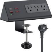 Desk Power Bar with PD 20W USB C, Haiaoyyds Nightstand Charging Station with 3 Outlets