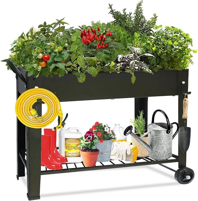 Large Planter Raised Beds with Legs Outdoor Planter