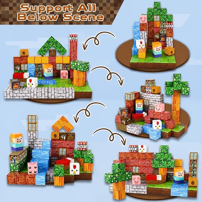 GraceDuck Magnetic Blocks 100PCS Magnet Toy Building Game - Image 2
