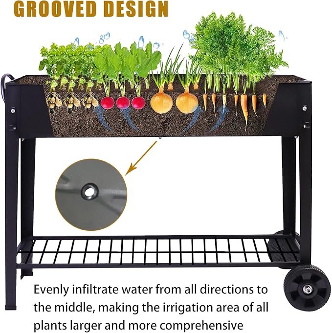Large Planter Raised Beds with Legs Outdoor Planter - Image 2