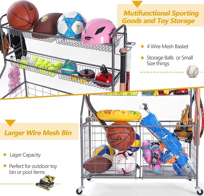 Garage Sports Equipment Organizer - Image 2