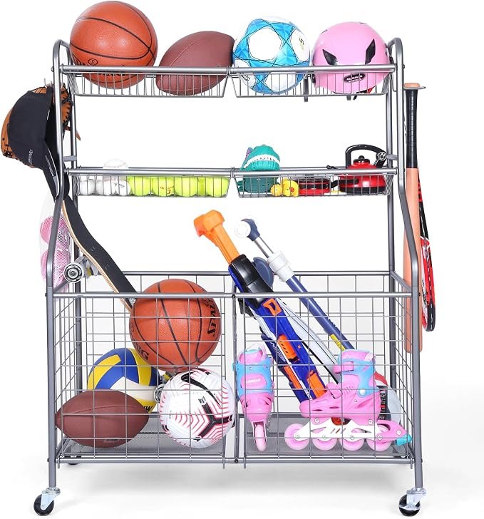 Garage Sports Equipment Organizer