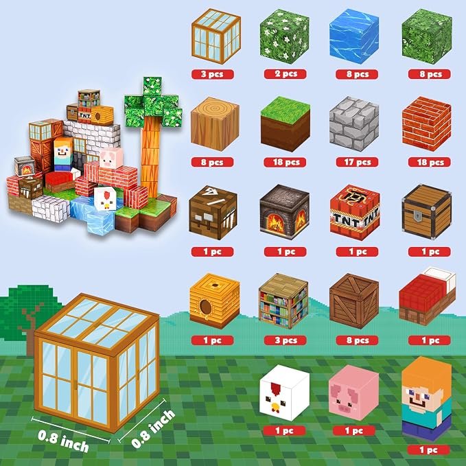 GraceDuck Magnetic Blocks 100PCS Magnet Toy Building Game - Image 3