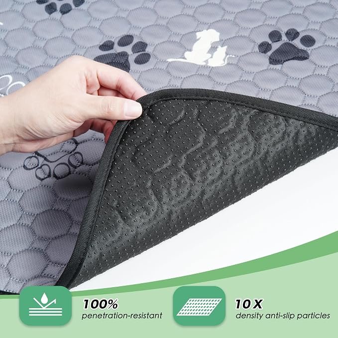 WanpeeGoo Washable Pee Pads for Dogs, Waterproof, 18 x 24 in, 4 Pack, Gray - Image 2