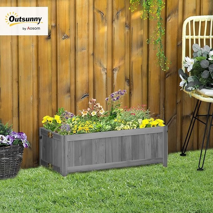 Outsunny 28" x 12" Foldable Raised Garden Bed - Image 3